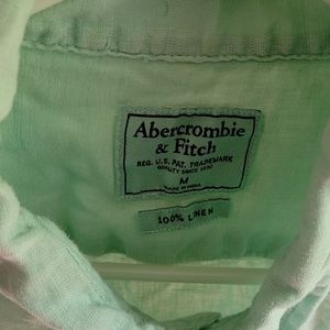 Seafoam A&F linen button down
